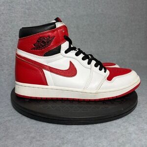 Air Jordan 1 Retro High OG Heritage White University Red 555088-161 Mens 9